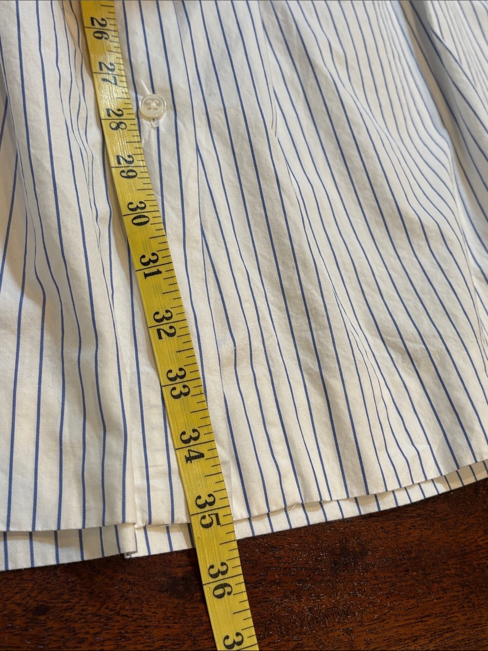 Vintage Ralph Lauren Blue Label 80s Striped Cotton Flared Button Down Maxi Skirt - Picture 13 of 13